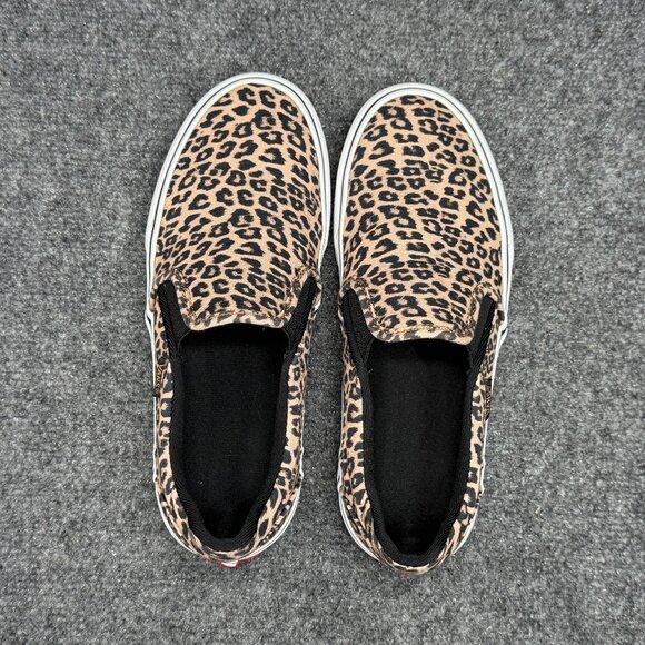 Vans Sneakers Women's Size 7.5 Cheetah Print Slip On Retro Athletic Skate Shoes - Picture 8 of 11